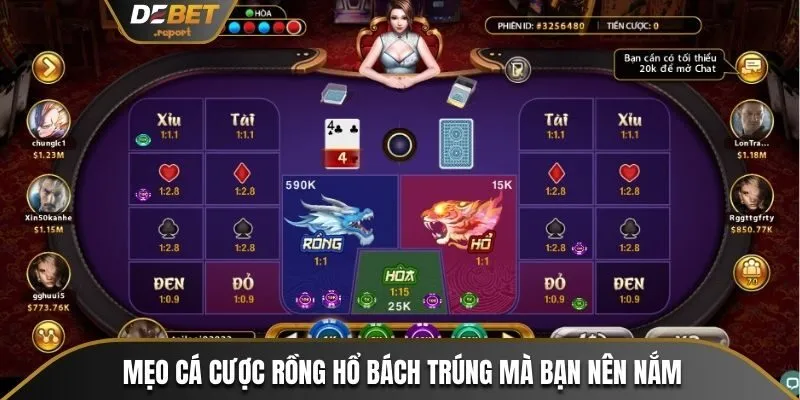 Rồng hổ Debet Game Bài Đổi Thưởng Thịnh Hành Nhất 2024 4 Mẹo cá cược Rồng hổ bách trúng mà bạn nên nắm